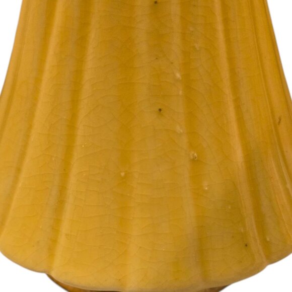 Vintage Weeping Gold Vase Yellow Ceramic 8 Inch Savoy MCM Decor - Picture 9 of 16